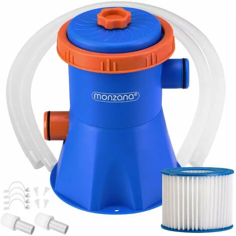 MONZANA Pompe De Filtration Pour Piscine 1140, 2280, 3400, 3800 L/h 15-90W Accessoires 15Watt 195x160x160 Mm (de) 1 MONZANA Pompe De Filtration Pour Piscine 1140, 2280, 3400, 3800 L/h 15-90W Accessoires 15Watt 195x160x160 Mm (de)