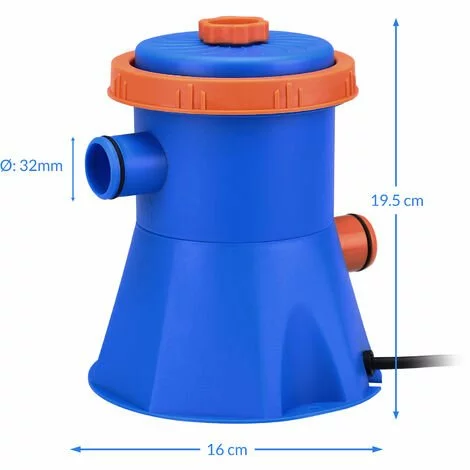 MONZANA Pompe De Filtration Pour Piscine 1140, 2280, 3400, 3800 L/h 15-90W Accessoires 15Watt 195x160x160 Mm (de) 4 MONZANA Pompe De Filtration Pour Piscine 1140, 2280, 3400, 3800 L/h 15-90W Accessoires 15Watt 195x160x160 Mm (de) – Image 4