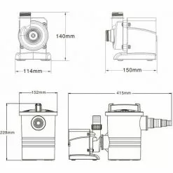 HELLOSHOP26 Pompe Piscine 3500 Litres Par Heure 30 Watts Pompe Filtration Circulation -Pompe et filtre de piscine Soldes 53509357 4