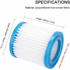 SUPERSELLER Pompe De Filtre De 300 Gallons Élément De Filtre Accessoires De Pompe De Filtre Cartouche De Filtre De Pompe De Filtre De Circulation Accessoire HS-630 - Multicolore -Pompe et filtre de piscine Soldes 53820316 4