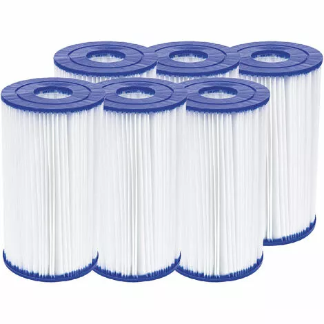 Lot De 6 Cartouches De Filtration Type IV/B - Bestway - Blanc 1 Lot De 6 Cartouches De Filtration Type IV/B - Bestway - Blanc