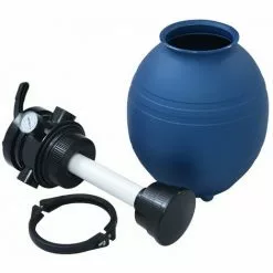 Hommoo Filtre A Sable Pour Piscine Avec Vanne 4 Positions Bleu 300 Mm -Pompe et filtre de piscine Soldes 54153360 4
