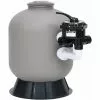 Hommoo Filtre A Sable Pour Piscine Avec Vanne A 6 Voies Gris