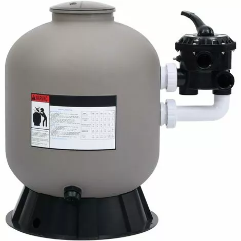 Hommoo Filtre A Sable Pour Piscine Avec Vanne A 6 Voies Gris 2 Hommoo Filtre A Sable Pour Piscine Avec Vanne A 6 Voies Gris – Image 2