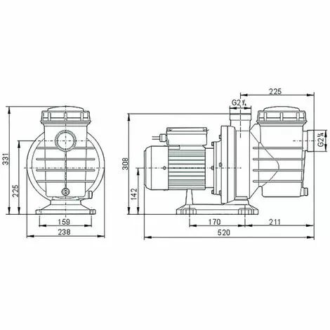 Pompe De Filtration Auto-amorçante Avec Préfiltre / Piscine/ SWIM 100 IBO 2 Pompe De Filtration Auto-amorçante Avec Préfiltre / Piscine/ SWIM 100 IBO – Image 2