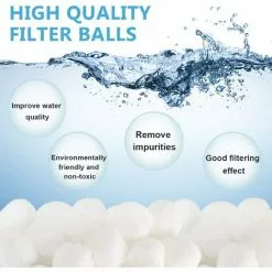 ILOVEMILAN Boules De Filtre De Piscine 500g, Balles Filtrantes Réutilisables, Balles De Filtration Au Lieu De 18 Kg De Sable Filtrant, Utilisées Dans Les Piscines, Filtres à Sable, Filtration D'Eau (blanc) -Pompe et filtre de piscine Soldes 54412292 4