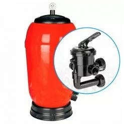 SUINGA Filtre De Piscine Latéral Rapidpool, Ø 800mm + SORTIE 2'', Couleur Rouge