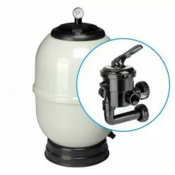 SUINGA Filtre De Purification De Piscine Ø 500 Mm - Sorties 1½", Avec Vanne à Baïonnette