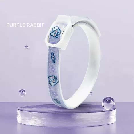 ELLE Collier Vermifuge Pour Chat Collier Anti-puces Pour Chien L(70CM) Lapin Violet 1 ELLE Collier Vermifuge Pour Chat Collier Anti-puces Pour Chien L(70CM) Lapin Violet