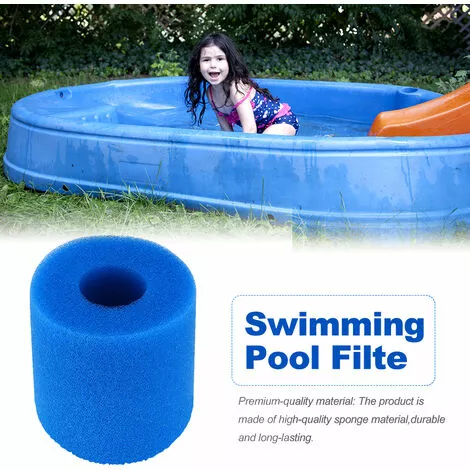 SUPERSELLER Filtre De Piscine, Filtre De Piscine Pour Intex Type S1 Réutilisable/lavable Piscine Filtre Mousse Cartouche éponge Nettoyeur De Piscine, Bleu 93*30*102 MM - Bleu - Bleu 4 SUPERSELLER Filtre De Piscine, Filtre De Piscine Pour Intex Type S1 Réutilisable/lavable Piscine Filtre Mousse Cartouche éponge Nettoyeur De Piscine, Bleu 93*30*102 MM - Bleu - Bleu – Image 4