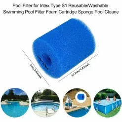 SUPERSELLER Filtre De Piscine, Filtre De Piscine Pour Intex Type S1 Réutilisable/lavable Piscine Filtre Mousse Cartouche éponge Nettoyeur De Piscine, Bleu 93*30*102 MM - Bleu - Bleu 9 SUPERSELLER Filtre De Piscine, Filtre De Piscine Pour Intex Type S1 Réutilisable/lavable Piscine Filtre Mousse Cartouche éponge Nettoyeur De Piscine, Bleu 93*30*102 MM - Bleu - Bleu -Pompe et filtre de piscine Soldes 54923185 5