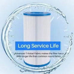 Filtre De Rechange Pour Type A Ou C, Compatible Avec Intex 29000E/59900E, Filtres De Piscine, évasions D'été Ou Vagues D'été Pour Piscines Hors Sol, Lot De 6， Fontainebleau -Pompe et filtre de piscine Soldes 55255491 5