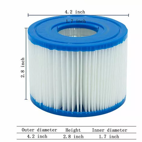 Cartouches De Piscine Type S1 Faciles à Installer 6filtres, Bleu, Fontainebleau 2 Cartouches De Piscine Type S1 Faciles à Installer 6filtres, Bleu, Fontainebleau – Image 2