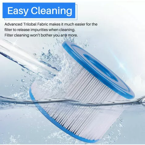 Cartouches De Piscine Type S1 Faciles à Installer 6filtres, Bleu, Fontainebleau 4 Cartouches De Piscine Type S1 Faciles à Installer 6filtres, Bleu, Fontainebleau – Image 4