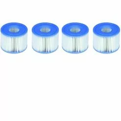 SUPERMARKET Lot De 4 Cartouches De Piscine PureSpa Type S1 Faciles à Installer,Superma,bleu