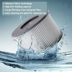 SUPERMARKET Filtre Spa Pour Mspa, Filtres Pour MSpa Piscines Gonflables, Cartouches Filtrantes Pour Spa Gonflable Mspa - Modèle à Partir De 2020 (2pcs)Superma,gris -Pompe et filtre de piscine Soldes 55281300 3