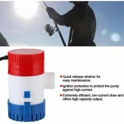 BARES Pompe De Cale Pour Pompe De Cale Amazon Pompe De Cale Marine, Pompe De Cale Submersible Pièces De Bateau Marine 1100GPH ABS G1100-01(12V) -Pompe et filtre de piscine Soldes 55635465 5