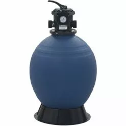 LITZEE Filtre à Sable Pour Piscine Avec Vanne 6 Positions Bleu 560 Mm # -Pompe et filtre de piscine Soldes 55637431 3