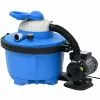 LITZEE Pompe De Filtration à Sable Bleu Et Noir 385x620x432mm 200W 25L #