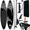 INLIFE Ensemble De Planche SUP Gonflable 320x76x15 Cm Noir