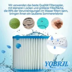 REGALI Lot De 4 Cartouches Intex Type S1 Pour Filtre Jacuzzi, Cartouches De Rechange Pour Intex S1, Type 6 REGALI Lot De 4 Cartouches Intex Type S1 Pour Filtre Jacuzzi, Cartouches De Rechange Pour Intex S1, Type -Pompe et filtre de piscine Soldes 55761953 3