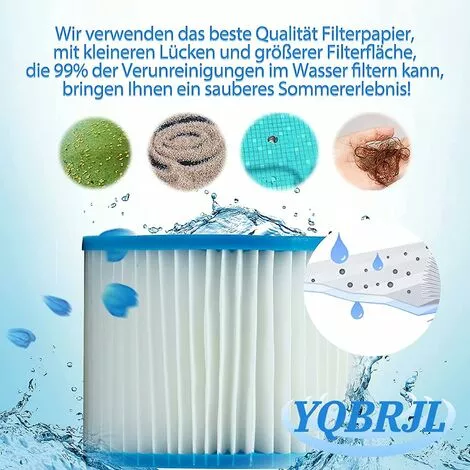 REGALI Lot De 4 Cartouches Intex Type S1 Pour Filtre Jacuzzi, Cartouches De Rechange Pour Intex S1, Type 3 REGALI Lot De 4 Cartouches Intex Type S1 Pour Filtre Jacuzzi, Cartouches De Rechange Pour Intex S1, Type – Image 3