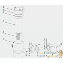 LE POISSON QUI JARDINE.FR Pompe Piscine De 7500 L/h - 80 W Avec Pré Filtre De Protection -Pompe et filtre de piscine Soldes 5602517 5