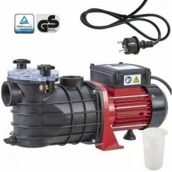 Pompe et filtre de piscine Soldes 28 AREBOS Pompe De Filtration Pour Piscine 11.000l/h | Filtre à Sable | 600W | Fonctionnement Silencieux | Sans Entretien - Noir / Rouge