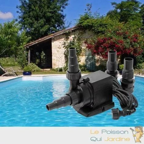 LE POISSON QUI JARDINE.FR Pompe Piscine De 10000 L/h ( 10 M3 ) - 80 W. Qualité Et Robustesse 1 LE POISSON QUI JARDINE.FR Pompe Piscine De 10000 L/h ( 10 M3 ) - 80 W. Qualité Et Robustesse