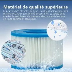 REGALOS Lot De 4 Cartouches De Rechange Pour Filtre à Pour Jardin Extérieur Type S1 PureSpa Easy Set Pool Filter Cartridges -Pompe et filtre de piscine Soldes 56381449 3