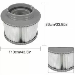 GUAZHUNIFR Lot De 4 Filtres De Rechange Pour MSpa FD2089, Cartouche De Filtre Pour Piscine, Et Spas,GU.B/bon -Pompe et filtre de piscine Soldes 56626819 3