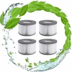 LONGZIMING Filtres De Rechange Pour Mspa Cartouche Filtrante,pour Sous-Marins Et Spa Chauds,Convient Pour Tous Les Actuels,pour Piscines Gonflables - Modèle à Partir De 2020 (4pièces)