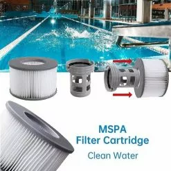 LONGZIMING Filtres De Rechange Pour Mspa Cartouche Filtrante,pour Sous-Marins Et Spa Chauds,Convient Pour Tous Les Actuels,pour Piscines Gonflables - Modèle à Partir De 2020 (4pièces) -Pompe et filtre de piscine Soldes 56762276 4