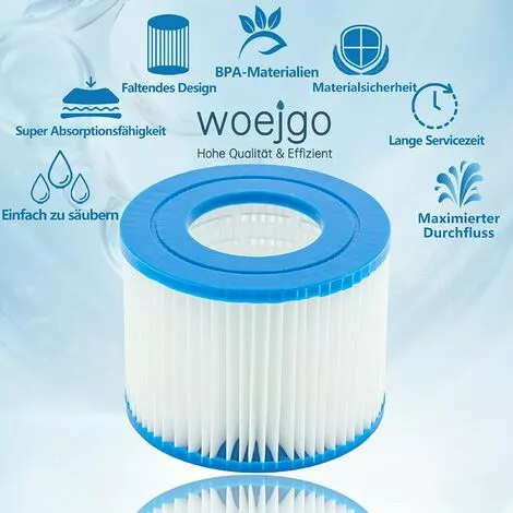 LONGZIMING Lot De 8 Cartouches Filtrantes Pour Piscine De Type VI Pour Bestway Taille 6-58323 2 LONGZIMING Lot De 8 Cartouches Filtrantes Pour Piscine De Type VI Pour Bestway Taille 6-58323 – Image 2