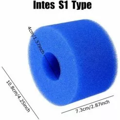 ALMI Lot De 2 Cartouches De Filtre En Mousse Réutilisables Pour Piscine Type Intex S1 -Pompe et filtre de piscine Soldes 57012289 3