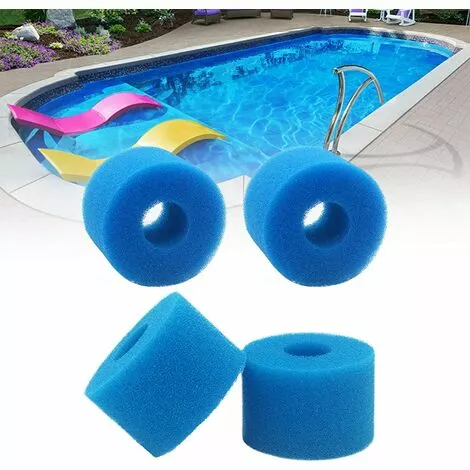 ALMI 4 Pièces Cartouche De Filtre Éponge, Éponge Filtrante Réutilisables Filtres De Piscine Lavables Pour Piscine Spa Bain à Remous Piscine Outil De Nettoyage En Mousse De Cartouche(Bleu) 1 ALMI 4 Pièces Cartouche De Filtre Éponge, Éponge Filtrante Réutilisables Filtres De Piscine Lavables Pour Piscine Spa Bain à Remous Piscine Outil De Nettoyage En Mousse De Cartouche(Bleu)