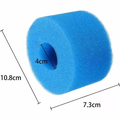 ALMI 4 Pièces Cartouche De Filtre Éponge, Éponge Filtrante Réutilisables Filtres De Piscine Lavables Pour Piscine Spa Bain à Remous Piscine Outil De Nettoyage En Mousse De Cartouche(Bleu) 2 ALMI 4 Pièces Cartouche De Filtre Éponge, Éponge Filtrante Réutilisables Filtres De Piscine Lavables Pour Piscine Spa Bain à Remous Piscine Outil De Nettoyage En Mousse De Cartouche(Bleu) – Image 2