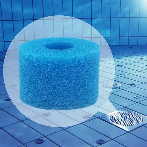 ALMI 4 Pièces Cartouche De Filtre Éponge, Éponge Filtrante Réutilisables Filtres De Piscine Lavables Pour Piscine Spa Bain à Remous Piscine Outil De Nettoyage En Mousse De Cartouche(Bleu) 5 ALMI 4 Pièces Cartouche De Filtre Éponge, Éponge Filtrante Réutilisables Filtres De Piscine Lavables Pour Piscine Spa Bain à Remous Piscine Outil De Nettoyage En Mousse De Cartouche(Bleu) – Image 5