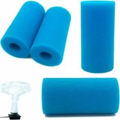 ALMI Éponge Filtrante Type A, 4 Pièces Filtre De Piscine En Mousse, Éponge Filtrantes Pour Filtre De Piscine, Cartouches Filtrantes En Éponge Réutilisables