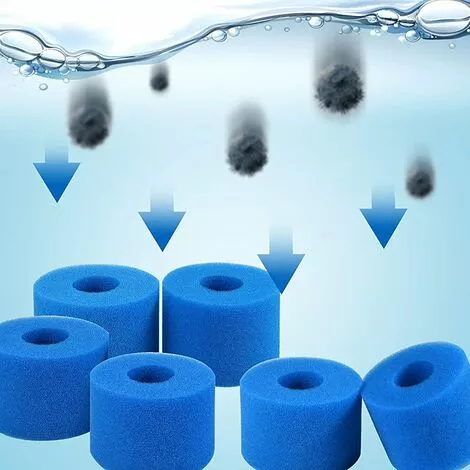 ALMI Éponge Filtrante Type A, Lot De 4 Filtres De Piscine, Filtre Éponge Cartouche, Mousse Pour Filtre Piscine, Réutilisables Et Lavables, Pour Spa, Piscine 4 ALMI Éponge Filtrante Type A, Lot De 4 Filtres De Piscine, Filtre Éponge Cartouche, Mousse Pour Filtre Piscine, Réutilisables Et Lavables, Pour Spa, Piscine – Image 4