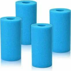 ALMI 4 Pièces Éponge Filtrante Type A, Cartouche De Filtre En Mousse, Mousse Pour Filtre Piscine, Réutilisables Et Lavables, Filtre En Mousse Pour Spa, Piscine, Jacuzzi