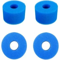 ALMI 4 Pièces Filtre Spa Éponge Filtrante Pour Type S1, Remplacement Lavable Pour Outil De Nettoyage De Cartouche De Cartouche De Papier Filtre De Type Intex S1, 7,3 X 10,8 X 10,8 Cm