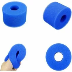 ALMI 4 Pièces Filtre Spa Éponge Filtrante Pour Type S1, Remplacement Lavable Pour Outil De Nettoyage De Cartouche De Cartouche De Papier Filtre De Type Intex S1, 7,3 X 10,8 X 10,8 Cm -Pompe et filtre de piscine Soldes 57012744 3