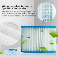 ALMI Pour Le Filtre De Bestway Insert VI, Filtre De Remplacement Du Filtre Pour Lay-z-spa Miami, Pour Vegas, Pour MONACO.Filtre Pour La Bestway VI Pools Cartouche Filtrante,(4pcs) -Pompe et filtre de piscine Soldes 57012745 5