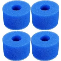 PERLE RARE 4 Pièces Éponge Filtrante Type, Cartouche De Filtre En Mousse, Mousse Pour Filtre Piscine, Réutilisables Et Lavables, Filtre En Mousse Pour Spa, Piscine, Jacuzzi