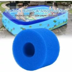 ALMI Filtre De Piscine En Mousse, 2 Pièces Filtre Éponge Cartouche, Éponge Filtrante Type S1, Mousse Pour Filtre Piscine Reutilisable, Filtre Spa Cartouche Éponge Pour Aquarium De Piscine Spa -Pompe et filtre de piscine Soldes 57115368 4