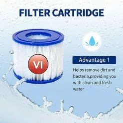 ALMI Cartouches Filtrantes De Rechange Pour Bestway VI, Filtre Cartridge VI Pour Miami, Pour Vegas, Pour Monaco-Taille, Pour Bestway 58323, 58239, 90352E (4 Pièces) -Pompe et filtre de piscine Soldes 57115377 5