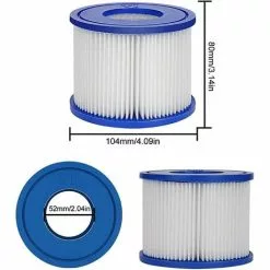 ALMI Lot De 2 Cartouche De Rechange Pour Filtre Bestway Cartouche Filtrante VI Pour Lay-Z-Spa Miami, Vegas, Monaco -Pompe et filtre de piscine Soldes 57115400 3