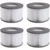 CHANCEY Lot De ４ Cartouches Filtrantes De Rechange, Pour Les Mspa Whirlpool, Les Spa Chauds Et Autres Piscines Gonflables, Convient Aux Modèles De Filtre à Partir De 2020,SEMAket,gris