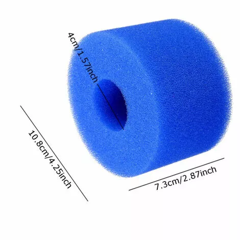 ROSIER Éponge Filtrante, Mousse Pour Filtre Piscine, Filtre Piscine Lavable Réutilisable, Filtre Éponge Cartouche, Filtre Spa Réutilisable (2 Pièces, Bleu, 108*40*73MM)——VEBTles 2 ROSIER Éponge Filtrante, Mousse Pour Filtre Piscine, Filtre Piscine Lavable Réutilisable, Filtre Éponge Cartouche, Filtre Spa Réutilisable (2 Pièces, Bleu, 108*40*73MM)——VEBTles – Image 2